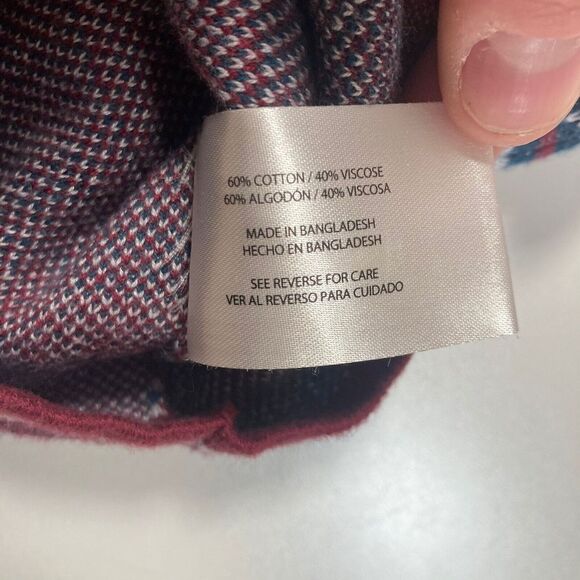 Eddie Bauer Women Pullover Sweater Large 1/4 Zip Nordic Outdoor Fair Isle - Picture 6 of 9